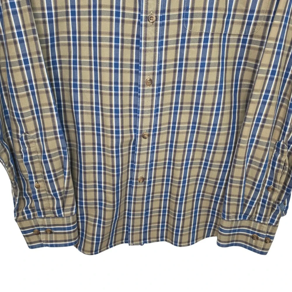 Banana Republic Shirt Mens‎ Large Blue Plaid Button Up Slim Fit Long Sleeve